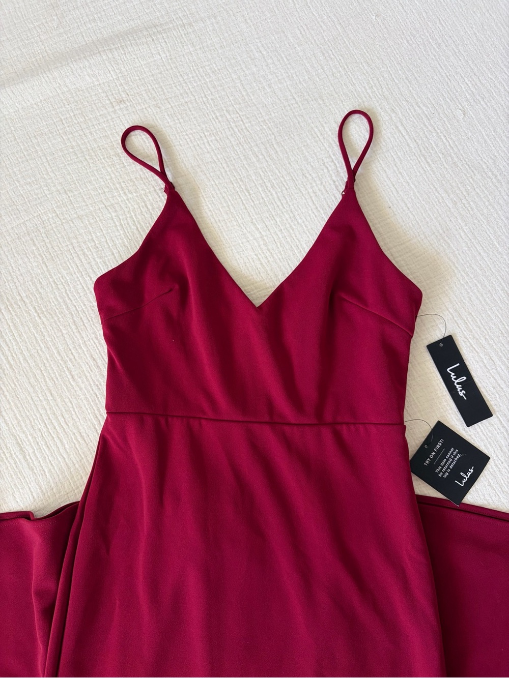 Lulu’s Deep Red Mermaid Formal Dress